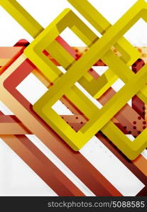 Rectangle tube elements, vector background. Rectangle tube elements, vector 3d background