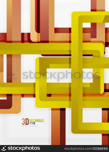 Rectangle tube elements, vector background. Rectangle tube elements, vector 3d background
