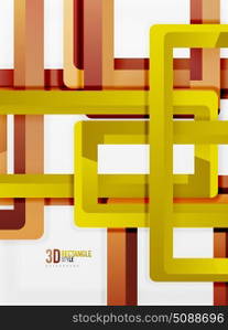 Rectangle tube elements, vector background. Rectangle tube elements, vector 3d background