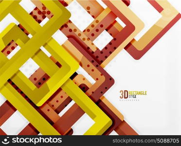 Rectangle tube elements, vector background. Rectangle tube elements, vector 3d background