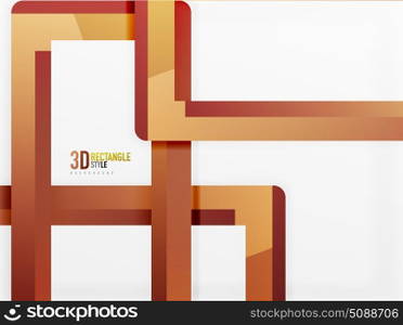 Rectangle tube elements, vector background. Rectangle tube elements, vector 3d background