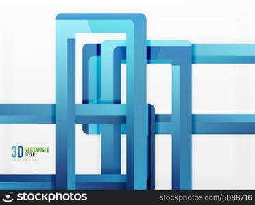 Rectangle tube elements, vector background. Rectangle tube elements, vector 3d background
