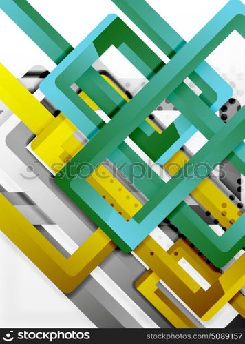 Rectangle tube elements, vector background. Rectangle tube elements, vector 3d background