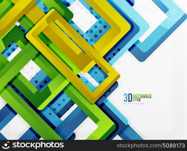 Rectangle tube elements, vector background. Rectangle tube elements, vector 3d background