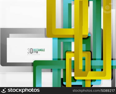 Rectangle tube elements, vector background. Rectangle tube elements, vector 3d background