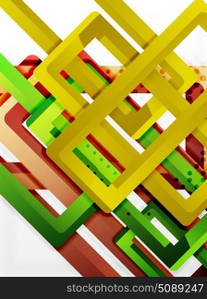 Rectangle tube elements, vector background. Rectangle tube elements, vector 3d background
