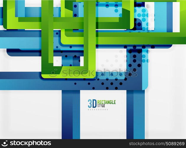Rectangle tube elements, vector background. Rectangle tube elements, vector 3d background