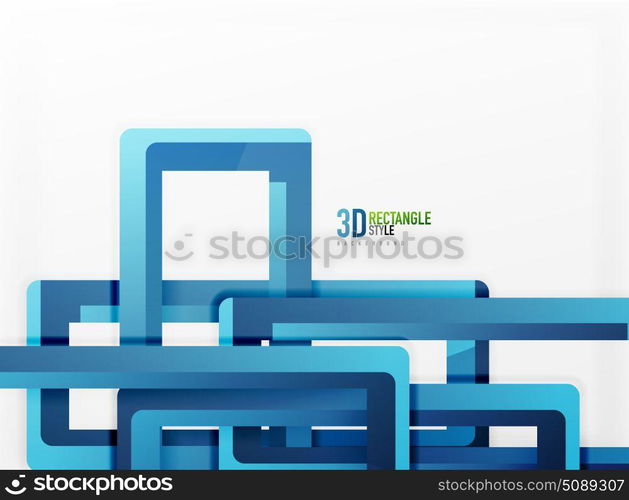 Rectangle tube elements, vector background. Rectangle tube elements, vector 3d background