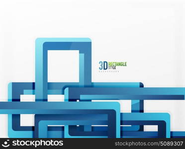 Rectangle tube elements, vector background. Rectangle tube elements, vector 3d background