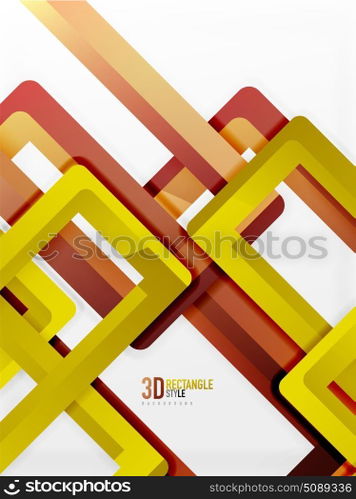 Rectangle tube elements, vector background. Rectangle tube elements, vector 3d background