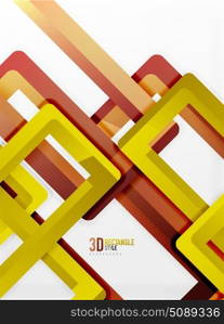 Rectangle tube elements, vector background. Rectangle tube elements, vector 3d background