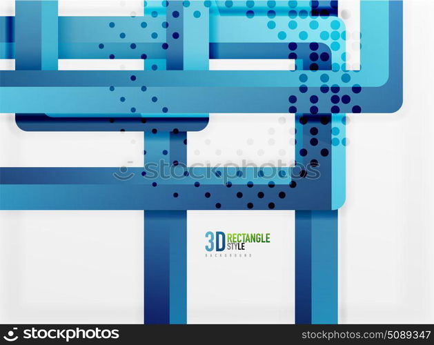 Rectangle tube elements, vector background. Rectangle tube elements, vector 3d background