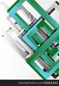 Rectangle tube elements, vector background. Rectangle tube elements, vector 3d background