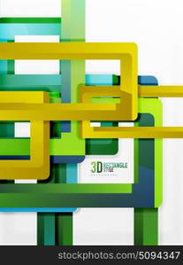 Rectangle tube elements, vector background. Rectangle tube elements, vector 3d background