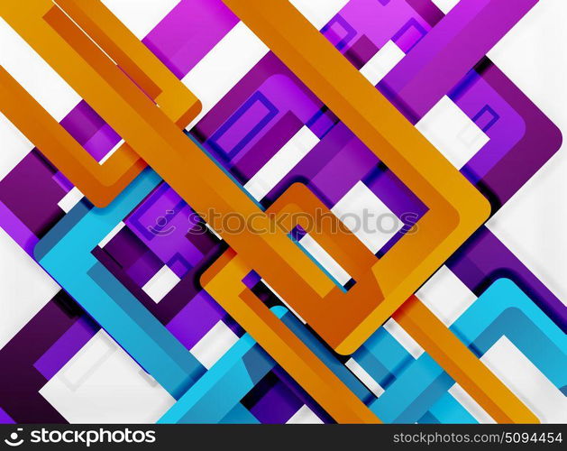 Rectangle tube elements, vector background. Rectangle tube elements, vector 3d background
