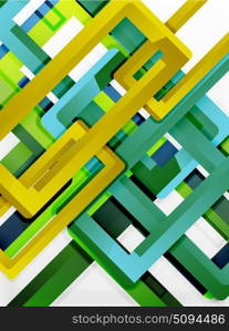 Rectangle tube elements, vector background. Rectangle tube elements, vector 3d background