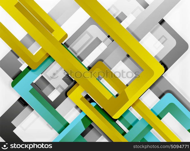 Rectangle tube elements, vector background. Rectangle tube elements, vector 3d background