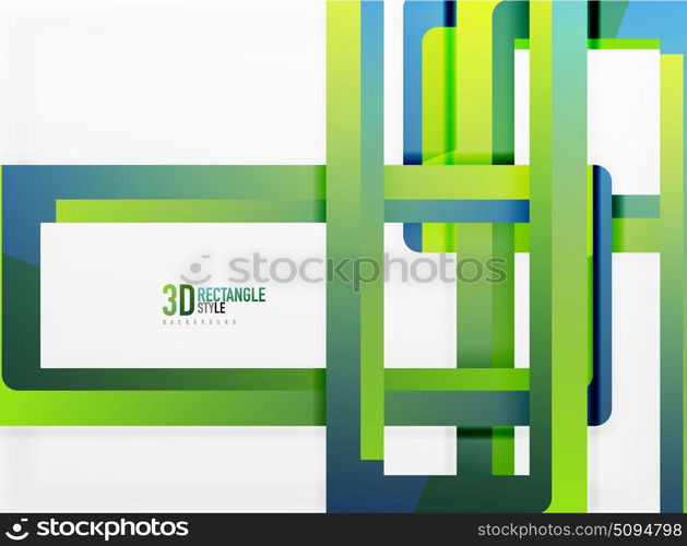 Rectangle tube elements, vector background. Rectangle tube elements, vector 3d background