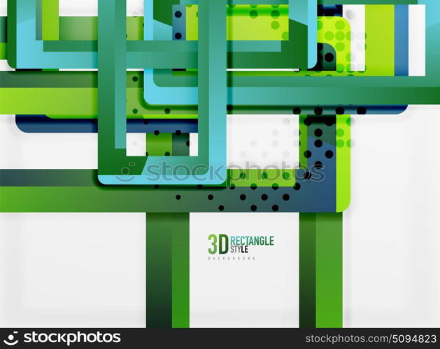 Rectangle tube elements, vector background. Rectangle tube elements, vector 3d background