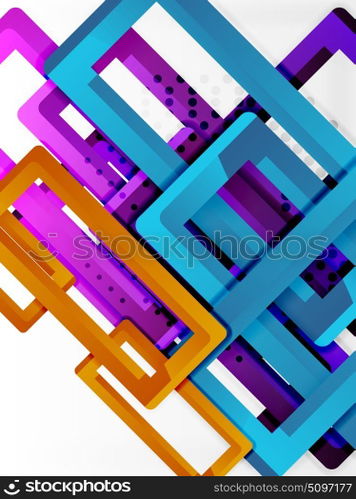 Rectangle tube elements, vector background. Rectangle tube elements, vector 3d background