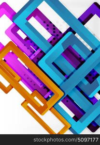 Rectangle tube elements, vector background. Rectangle tube elements, vector 3d background