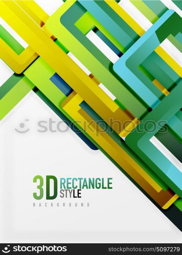 Rectangle tube elements, vector background. Rectangle tube elements, vector 3d background
