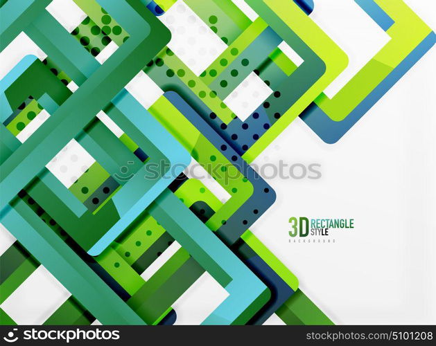 Rectangle tube elements, vector background. Rectangle tube elements, vector 3d background
