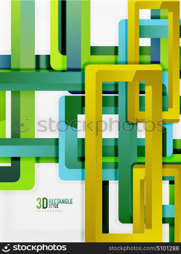 Rectangle tube elements, vector background. Rectangle tube elements, vector 3d background