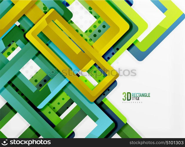 Rectangle tube elements, vector background. Rectangle tube elements, vector 3d background