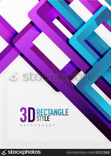 Rectangle tube elements, vector background. Rectangle tube elements, vector 3d background