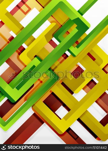 Rectangle tube elements, vector background. Rectangle tube elements, vector 3d background