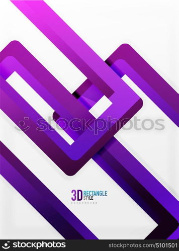 Rectangle tube elements, vector background. Rectangle tube elements, vector 3d background