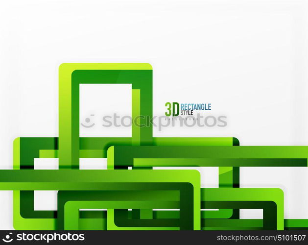 Rectangle tube elements, vector background. Rectangle tube elements, vector 3d background