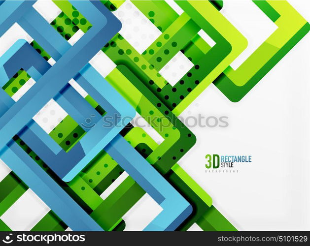 Rectangle tube elements, vector background. Rectangle tube elements, vector 3d background