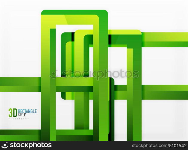 Rectangle tube elements, vector background. Rectangle tube elements, vector 3d background