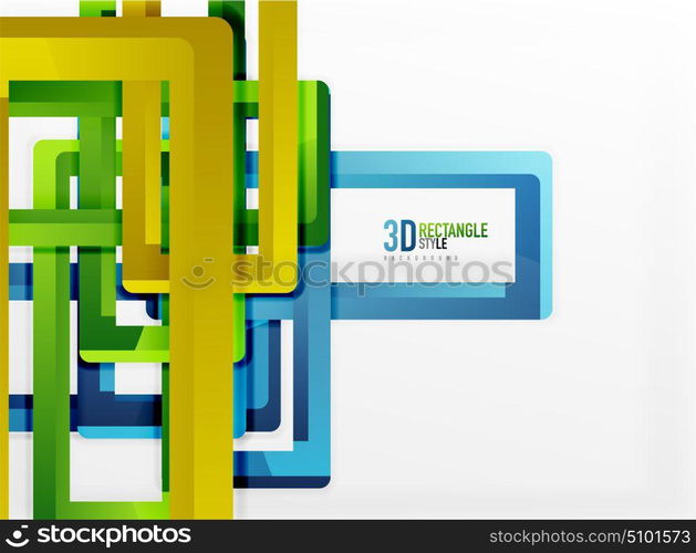 Rectangle tube elements, vector background. Rectangle tube elements, vector 3d background