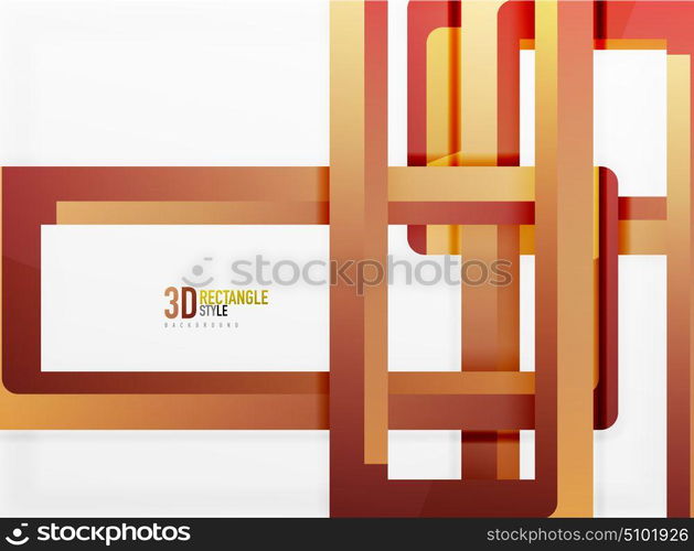 Rectangle tube elements, vector background. Rectangle tube elements, vector 3d background