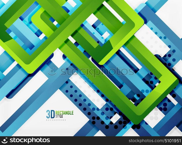 Rectangle tube elements, vector background. Rectangle tube elements, vector 3d background