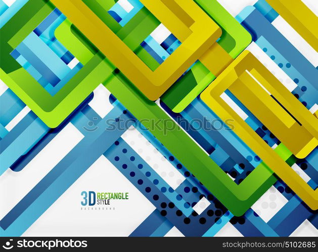 Rectangle tube elements, vector background. Rectangle tube elements, vector 3d background