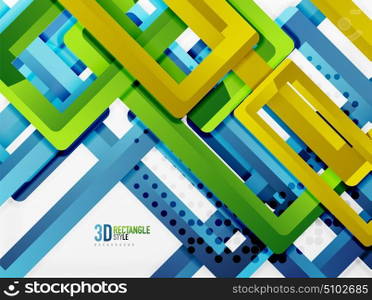 Rectangle tube elements, vector background. Rectangle tube elements, vector 3d background