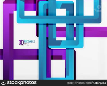 Rectangle tube elements, vector background. Rectangle tube elements, vector 3d background