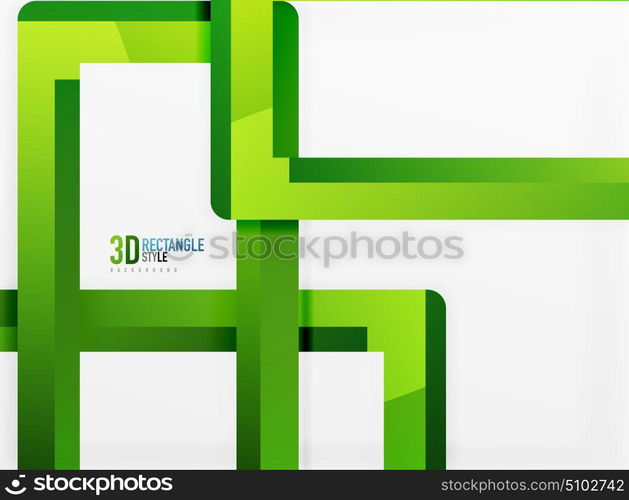 Rectangle tube elements, vector background. Rectangle tube elements, vector 3d background