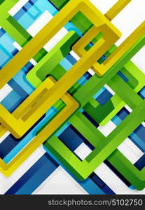 Rectangle tube elements, vector background. Rectangle tube elements, vector 3d background