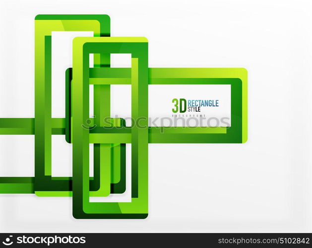 Rectangle tube elements, vector background. Rectangle tube elements, vector 3d background