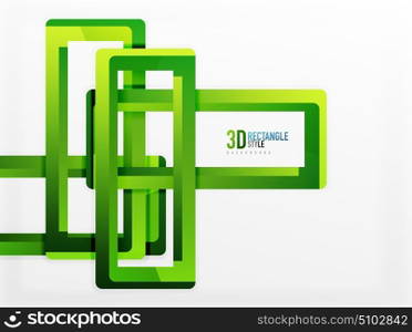 Rectangle tube elements, vector background. Rectangle tube elements, vector 3d background
