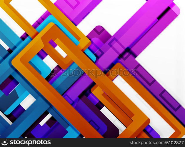 Rectangle tube elements, vector background. Rectangle tube elements, vector 3d background