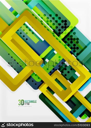 Rectangle tube elements, vector background. Rectangle tube elements, vector 3d background