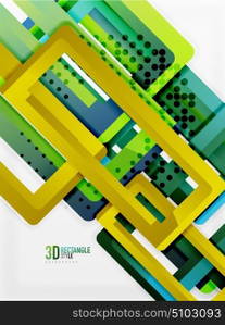 Rectangle tube elements, vector background. Rectangle tube elements, vector 3d background