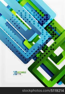 Rectangle tube elements, vector background. Rectangle tube elements, vector 3d background