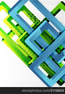 Rectangle tube elements, vector background. Rectangle tube elements, vector 3d background